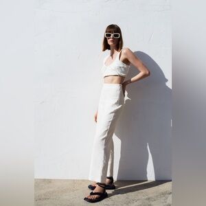 NWT Zara white pants size L